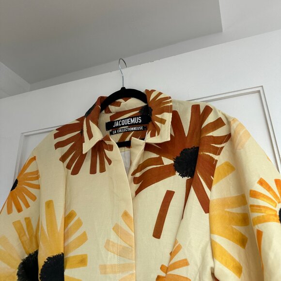 Jacquemus Le Collectionneuse Jacket Mini Dress Allover Floral Print Sz 36 - Picture 9 of 12